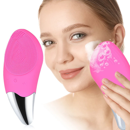 Hailicare Electric Facial Cleansing Brush Massager Waterproof Silicone Sonic Face Massage Cleaner Deep Pore Face Cleansing Brush